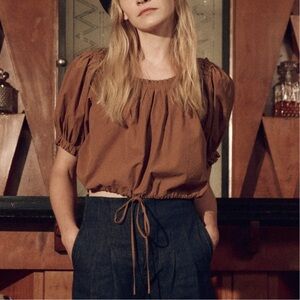 THE GREAT. hills top in suntan Size 0 XS